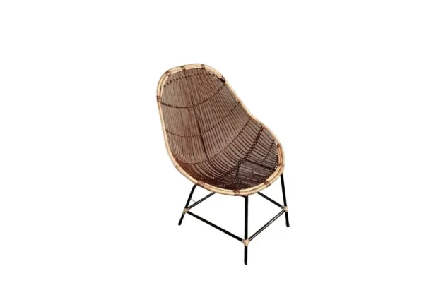 SILLA PERA MIMBRE BASE METALICA 91 X 72 X 69 CM