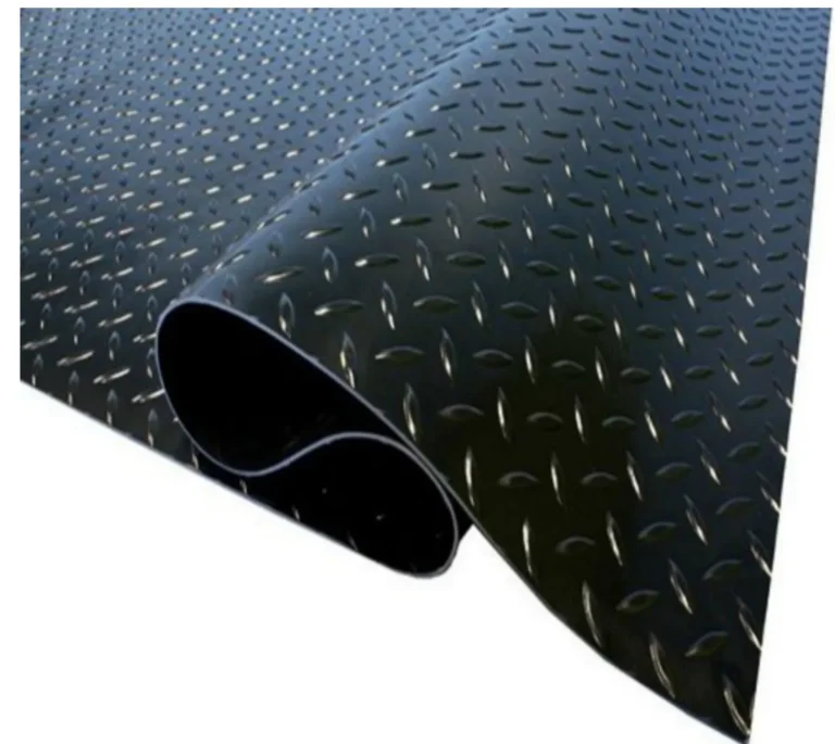 Piso de Goma Diamantado 3mm espesor, 1 m ancho x 2 m lineal.