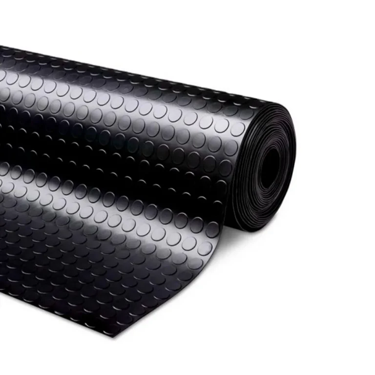 Piso Goma Estoperol negro 3mm espesor x 1,4 mts ancho. Rollo 10 mts.