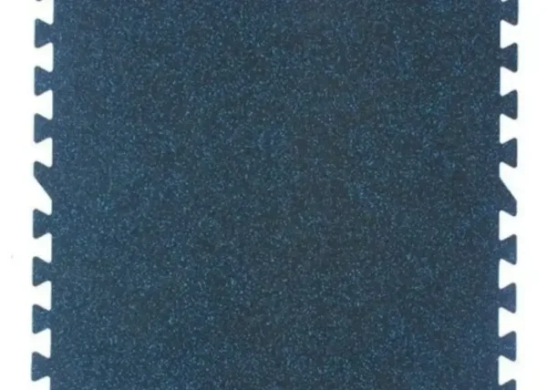 Piso Gimnasio Caucho Epdm Azul/Negro Puzzle 1 m ancho  x 1 mt largo x 6 mm espesor. - Imagen 2