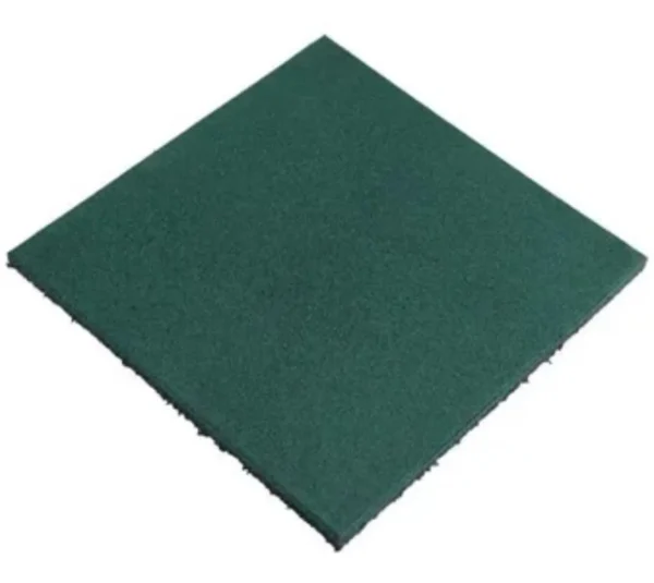 Pastelón De Caucho Palmeta 50x50cm, 25mm Espesor Color Verde