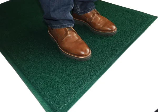Limpiapie Alfombra PVC Rizado 40x70 cm 12 mm Verde Con terminación - Imagen 2