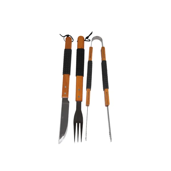 SET PARRILLA BRASAS 3 PZS ( CUCH +TEN+PINZAS) - Imagen 3