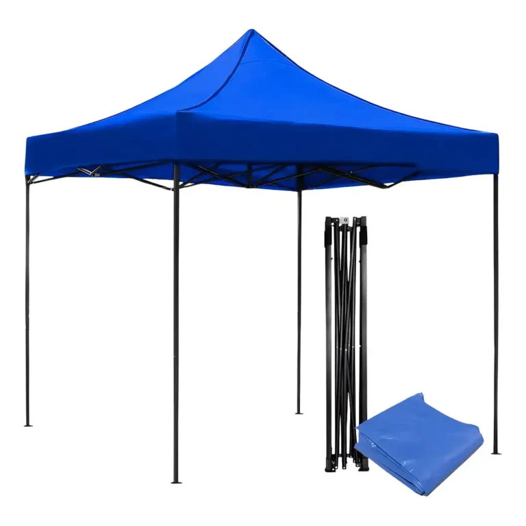 Toldo Plegable 3 X 3 Metros Impermeable Color Azul Terraza