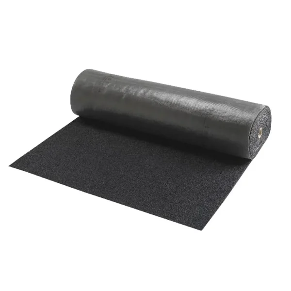 Alfombra Limpiapie PVC Tipo Nomad Negro 1,20 m ancho x 1 2mm espesor x 1 mt lineal.
