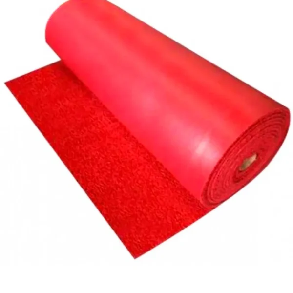 Alfombra Limpiapie PVC Tipo Nomad Rojo 1,20 m ancho x 12 mm espesor x 1 mt lineal.