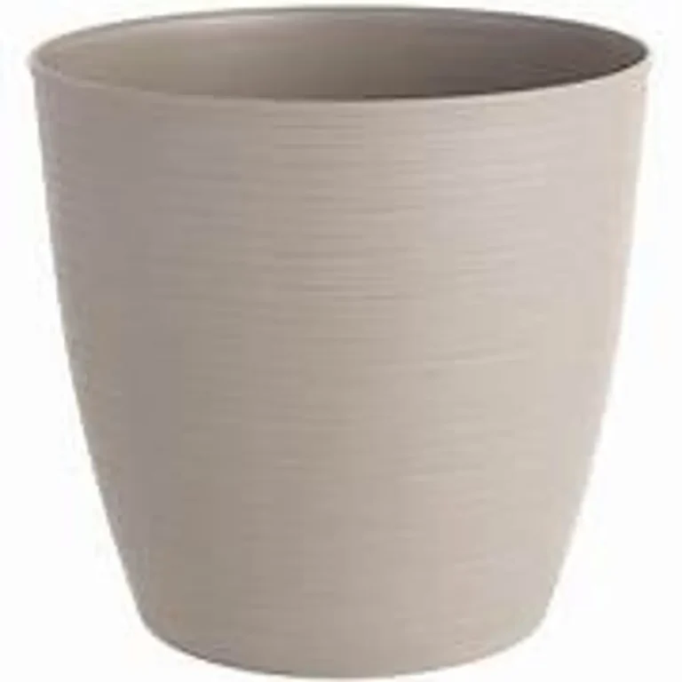 Macetero Redondo Estilo Piedra 33 X 30 Cm Color Gris
