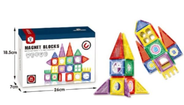 Juego Didáctico De Bloque Magnético 34 Pcs