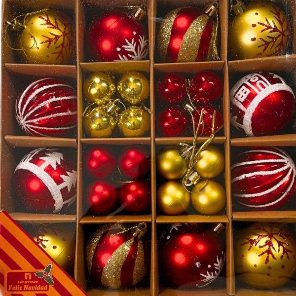 SET ESFERAS DE NAVIDAD 28 PIEZAS - Imagen 2
