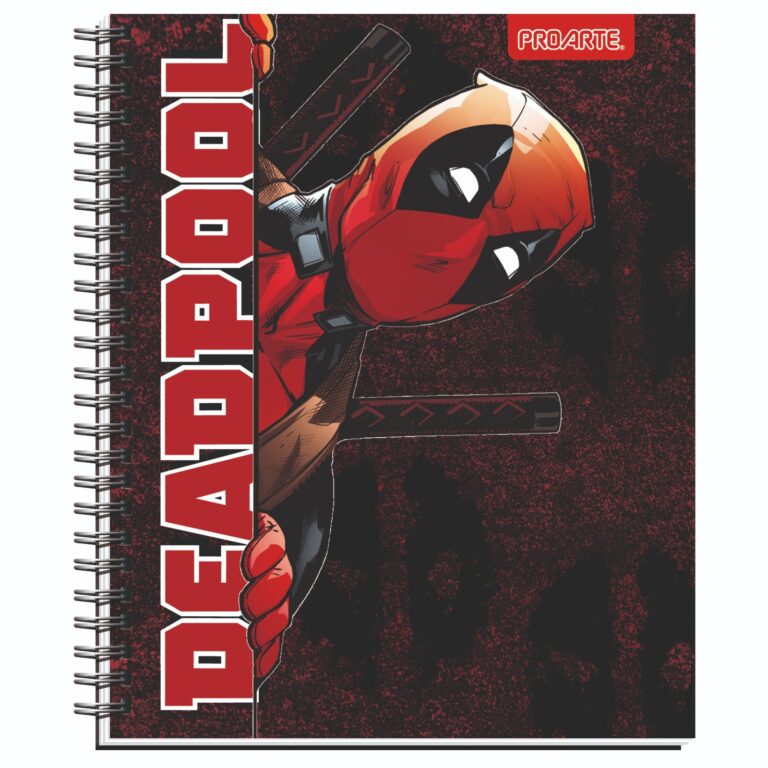 Cuaderno PROARTE Universitario 100 Hojas ted/ed 7 mm. Liso Deadpool