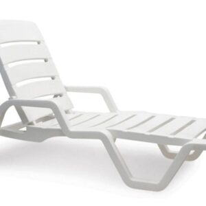 Reposera Camastro Reclinable Resina Cabo Blanco Reyplast