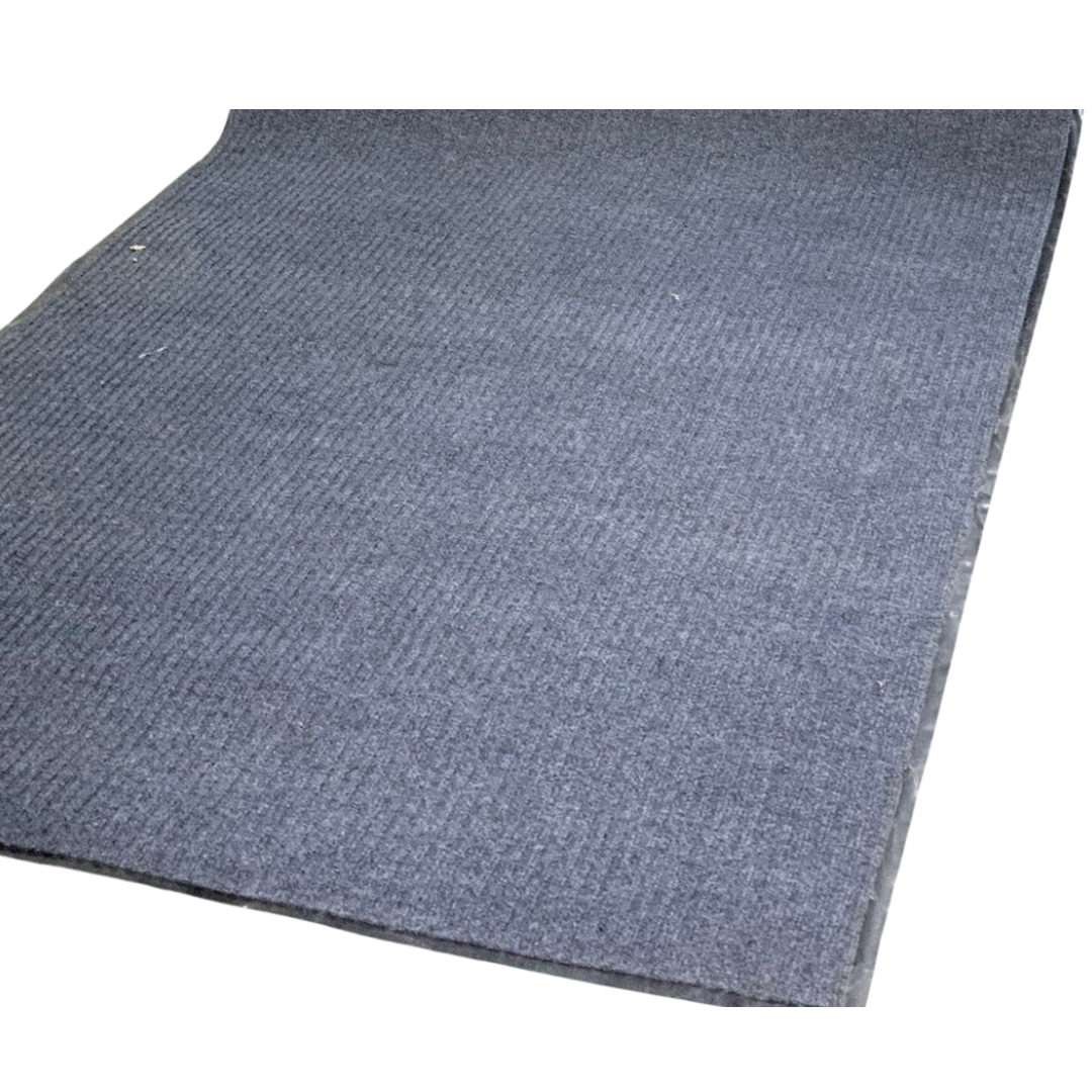 Piso Alfombra Ranurado 3 mm Espesor x 1,2 m Ancho x 1 m Lineal Negro/Gris