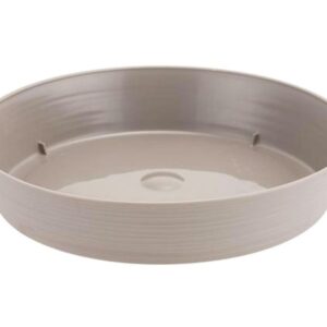 Plato Maceta Redonda Estilo Piedra 25X 23 Cm Taupe