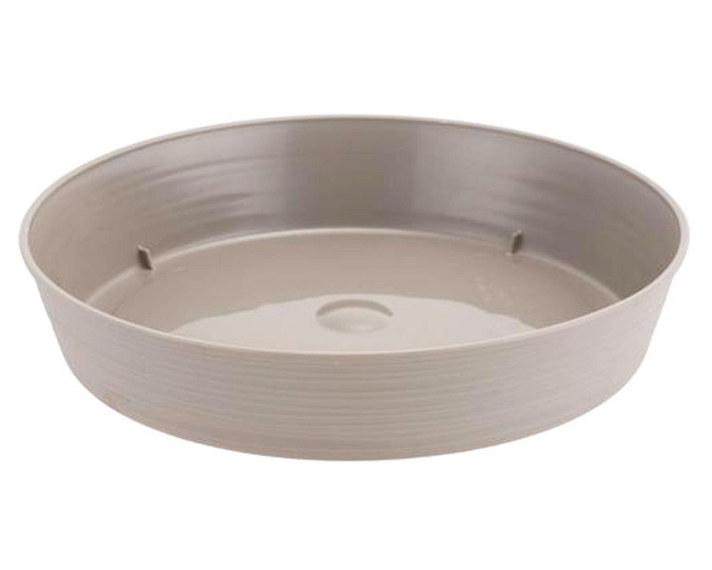 Plato Maceta Redonda Estilo Piedra 25X 23 Cm Taupe
