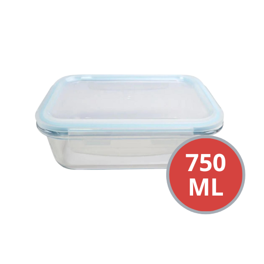 Pote Vidrio Rectangular 750 Ml