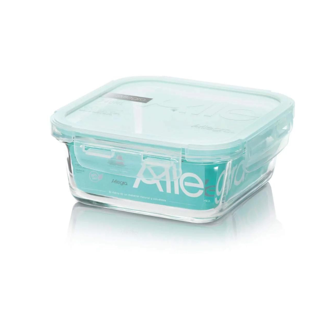 Contenedor Hermetico Vidrio Cuadrado 740Ml