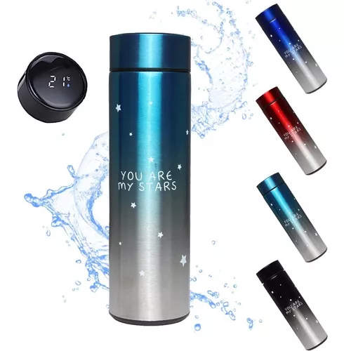 Termo Con Medidor De Temperatura Digital 500Ml Verde - Imagen 2