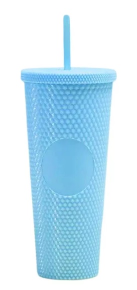 Vaso Térmico 710Cc Color Celeste Mate Texturizado