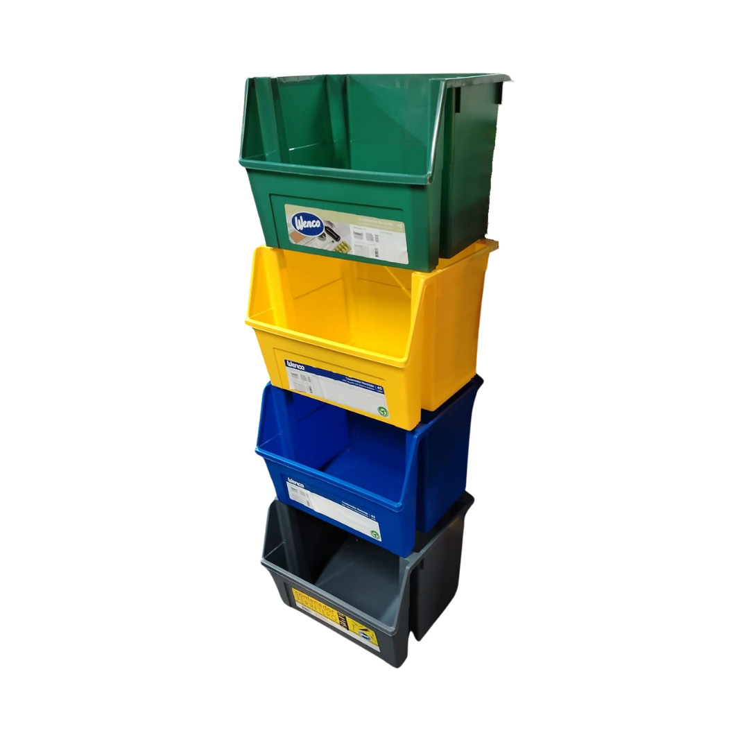 Set Contenedores Reciclaje 4 Colores - Residuos