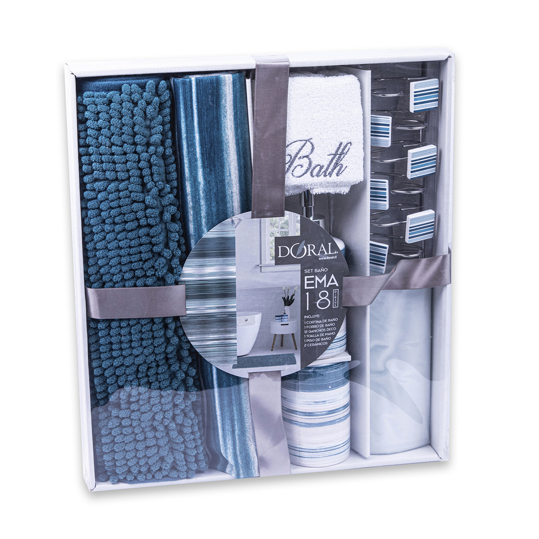 Set Baño 18 Piezas Ema