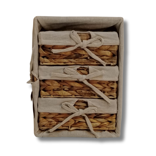 4Unds Cesta Tejida De Yute Ly-011