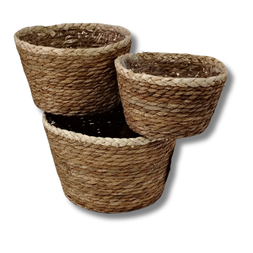 3 Unds Cesta De Yute S022-27,3Pcs