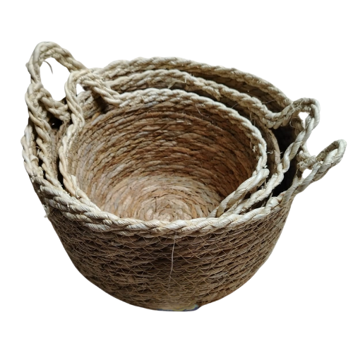 3 Unds Cesta De Yute Lt-334A,3Pcs