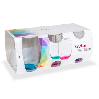 Display 6 Vasos Altos Mikonos Fondo Color 460 Cc - Imagen 2