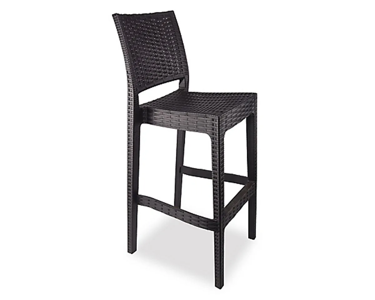 Silla Bar Tavarua Modelo Ratan Marron - Imagen 2