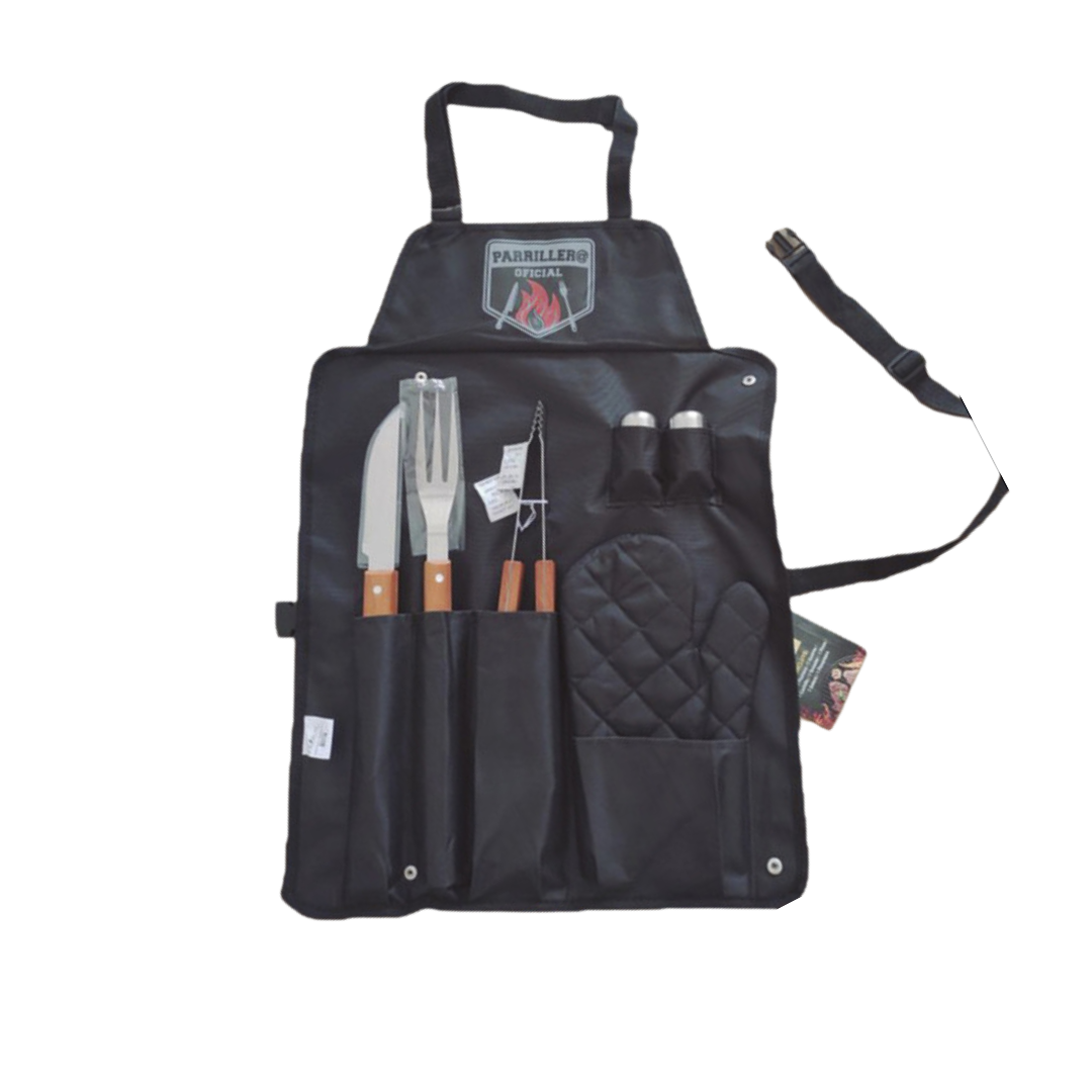 Set Full Parrilla Brasas 7 Pzs