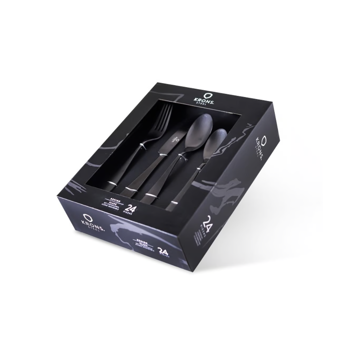 Set Cuchillería Black 24 Piezas Krons - Imagen 3