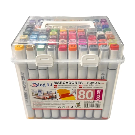 Juego De Lapices Doble Punta 80 Pc