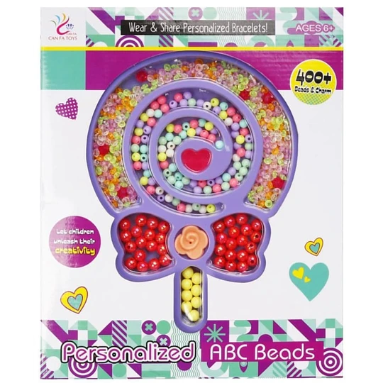 Set De Mostacillas Para Diseñar Pulseras Niña Abc Beads