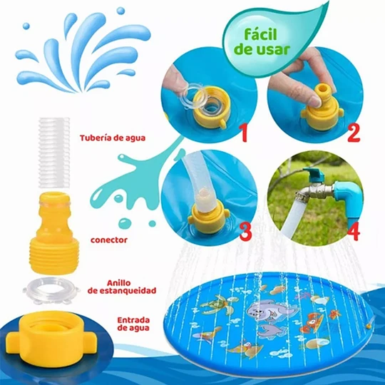 Almohadilla Rociadora De Agua Redonda 140 Cm - Imagen 2