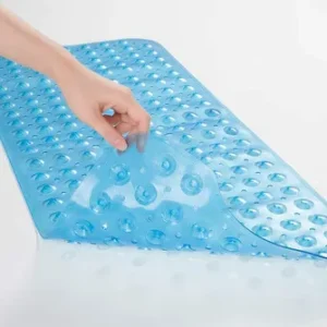 Piso Baño Ducha 39X100Cm Pvc Azul Transparente