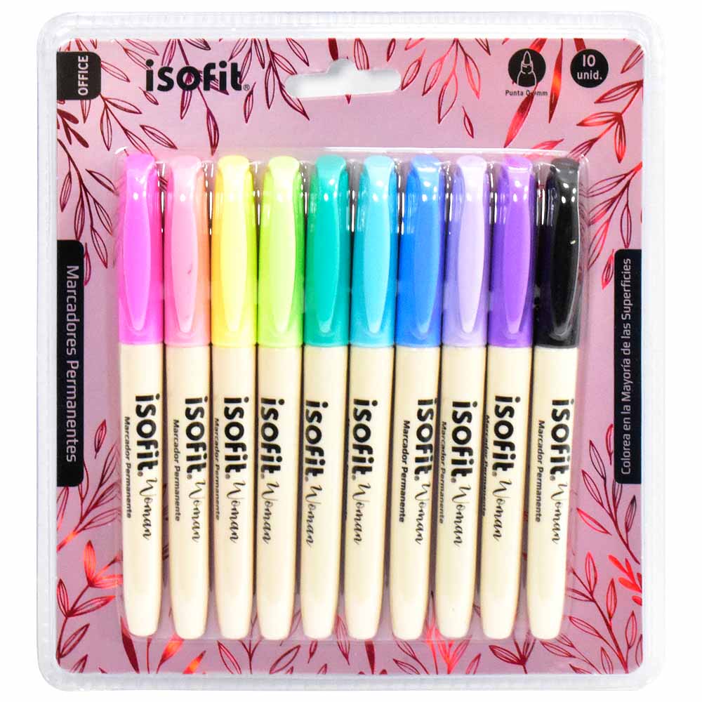 MARCADOR PERM PUNTA FINA PAST 10 COL ISOFIT-DSG/W