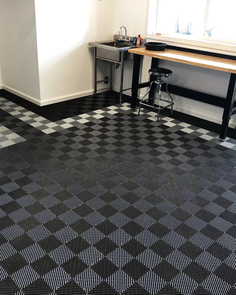 Piso de Garage Modular - Negro (40x40x1.8cm) - Imagen 2