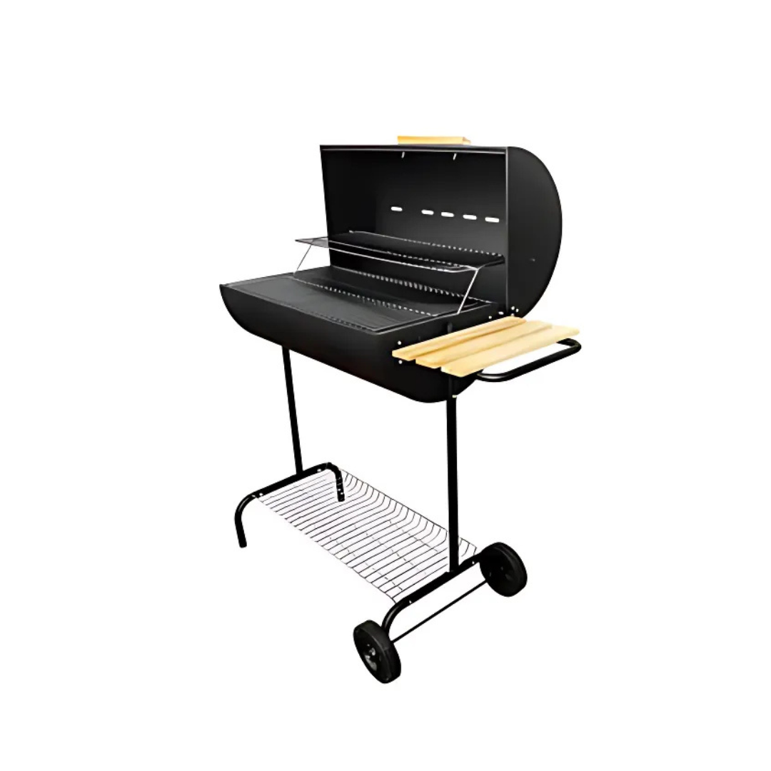 Parrilla Para Asado Rodeo Medio Tambor con tapa.