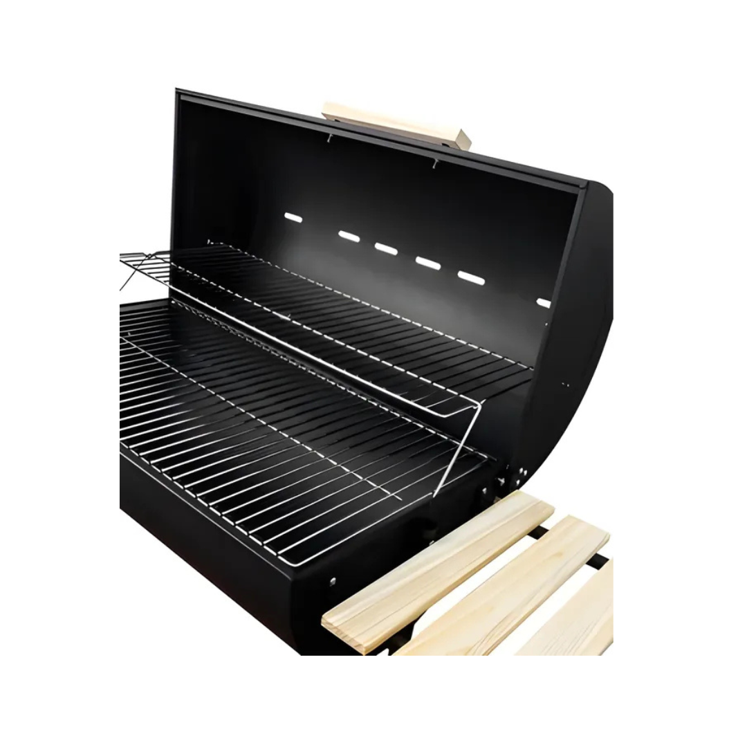 Parrilla Para Asado Rodeo Medio Tambor con tapa. - Imagen 4