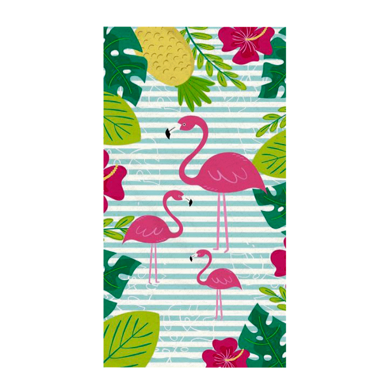 Toalla De Playa Estampada Malibú 400 Grs/M2 - 71 X 147 Cms Flamenco