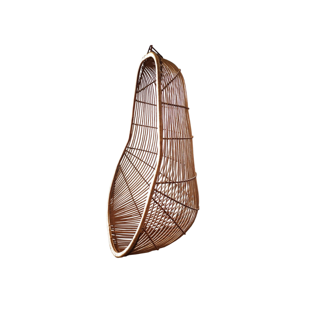 Silla Pera Mimbre Colgante 133 X 85 X 65 Cm