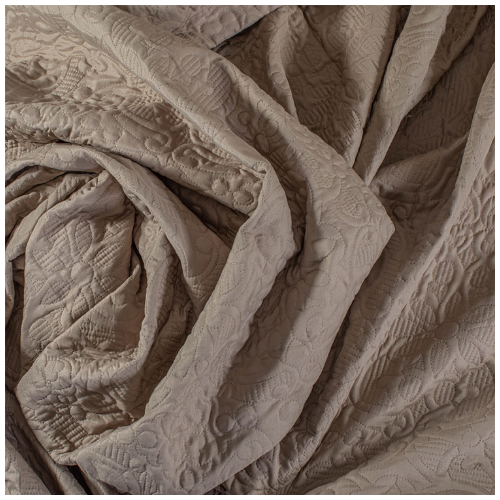 Quilt Bordado Elegance C/N Fundas (Bolsa Tela) 2.0 Plaza Beige - Imagen 3