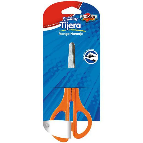 TIJERA PROARTE ESCOLAR MANGO NARANJA