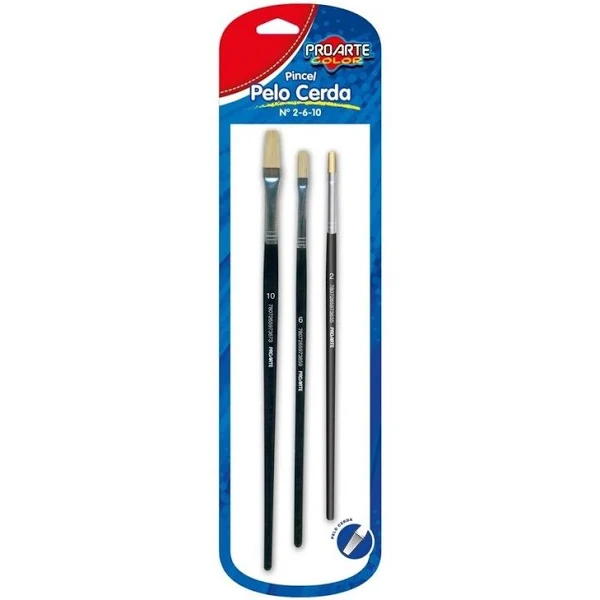 SET PINCEL ESCOLAR PROARTE PELO CAMELLO N° 2-6-10
