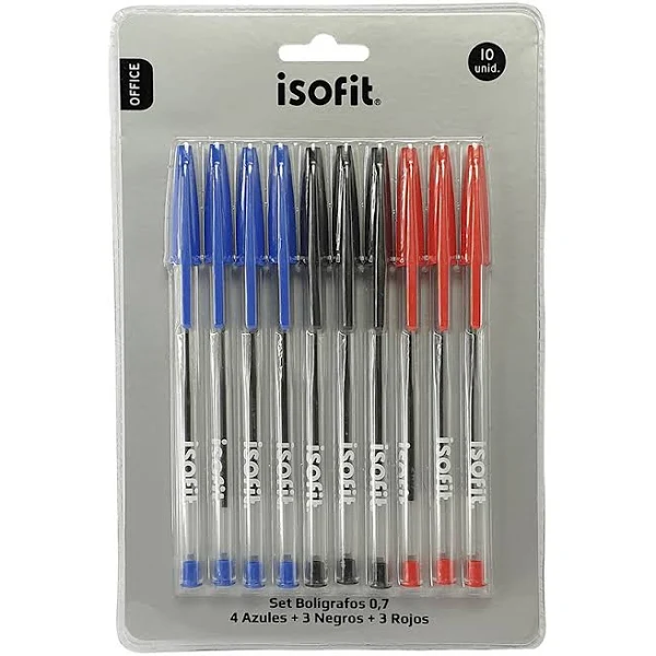 BOLIGRAFO 0,7 10 UNI 4A/3N/3R ISOFIT-DSG