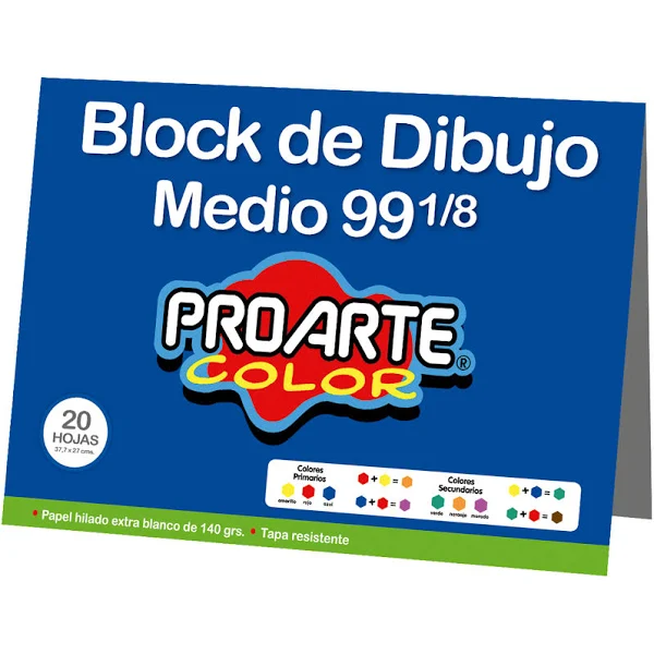 BLOCK PROARTE MEDIO N° 99 1/8 20H.140G 37,7x27cm