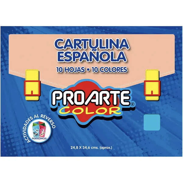 EST CARTULINA ESPAÑOLA 10 HJS 10 COL. 24,8x34,6 CM