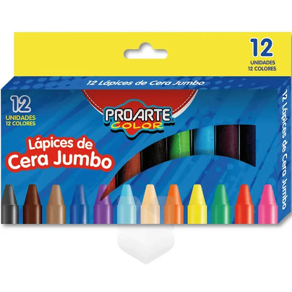 LAPICES CERA PROARTE 12colores .EXTRA GRUESOS (jumbo)
