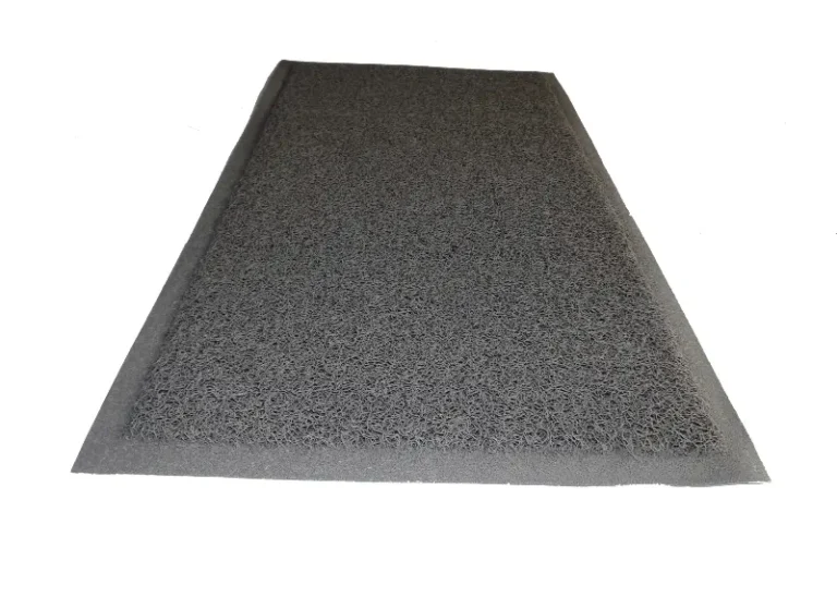 Limpiapie Alfombra PVC Rizado 40x70 cm 12 mm Gris/Con terminación