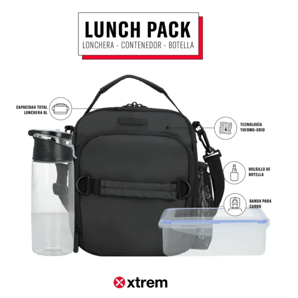 Lonchera térmica Xtrem Lunch-Pack 5XT Black - Imagen 2